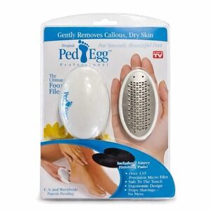 Original PedEgg Professional Foot File Callus Remover New Sealed As Seen on TV
